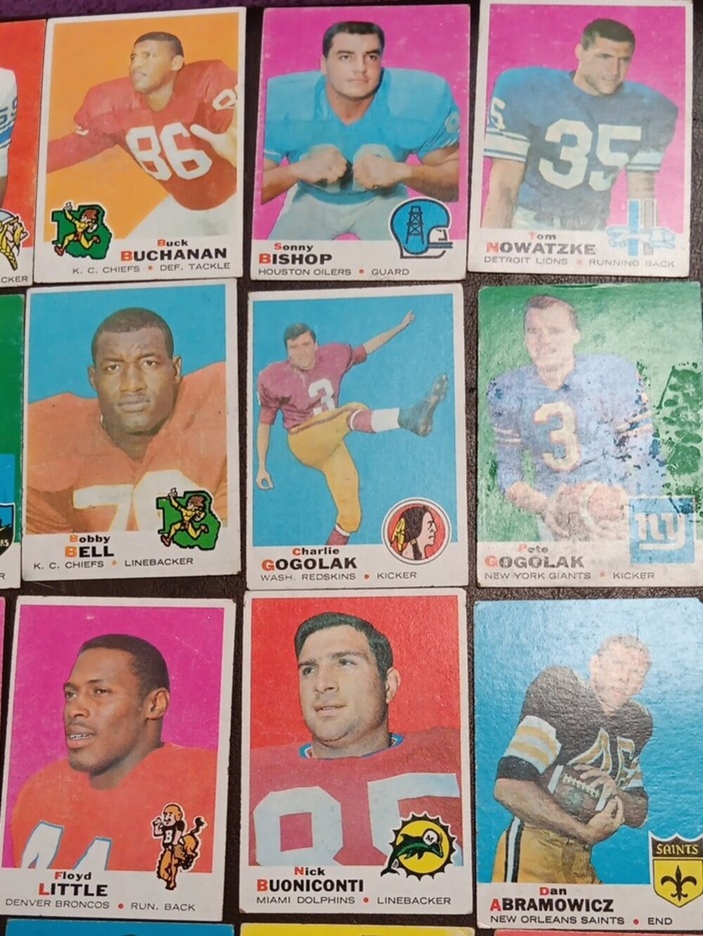 1969 TOPPS Football Cards 40 Cards - Picture 3 of 10